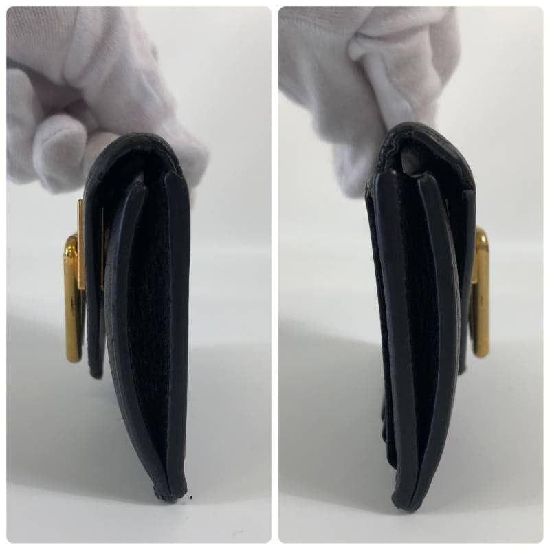 Bottega Veneta Sanji Herman Leather Card Case Black thumbnail 11