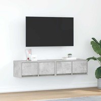 Tv-Schr?Nke 2 Stk. Betongrau 60X31X25,5 Cm Holzwerkstoff