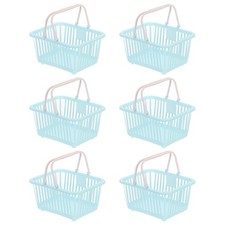 6PCS Mini Shopping Baskets with Handles Small Tiny Baskets, Blue