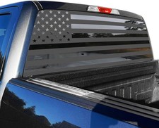 Black American Flag Rear Window Decal For Truck Rear Window Decal 66x20 Black American Flag Rear Window Decal For Truck Rear Window Decal 66x20