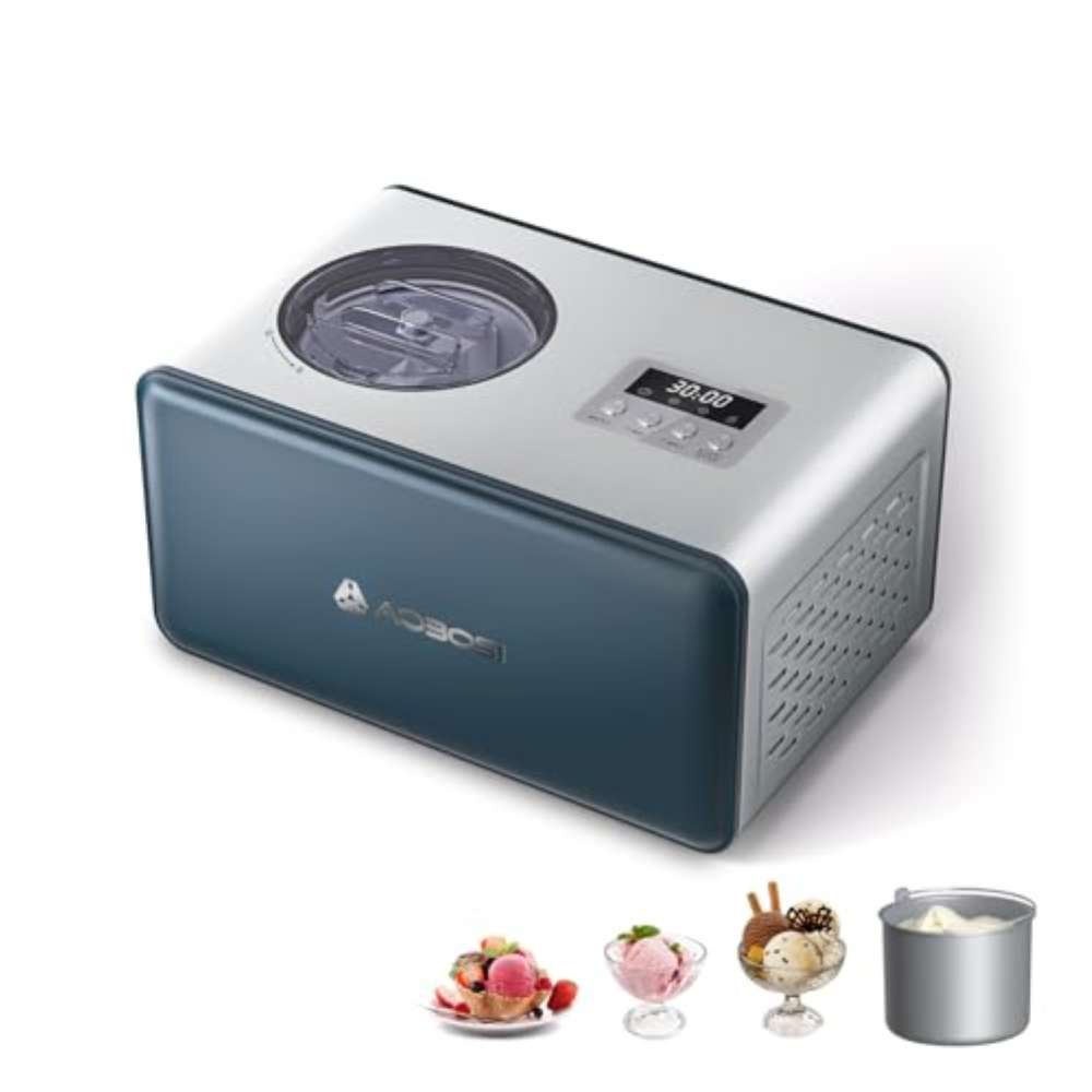 AAOBOSI Gelatiera Con Compressore 2L - 4 Modalità: Gelato, Yogurt, Senza Pre-Congelamento - Display Digitale, Timer, Acciaio Inox - Foto 8