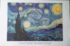 Vincent Van Gough The Starry Night Vintage 1994 print