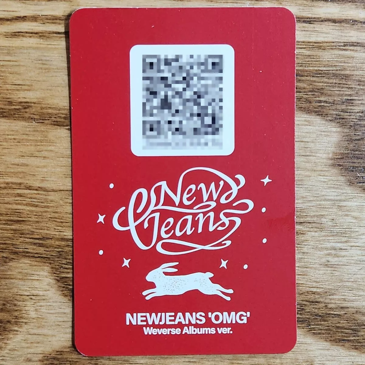 Official QR Card NewJeans OMG New Jeans Weverse Albums B Version