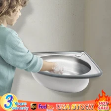 Kitchen Corner Sink Thick Small Wall Mount Vessel Sink 304 Stainless Steel New