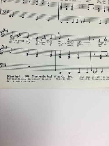 1964 Chug-A-Lug by Roger Miller Sheet Music Smash Records - Picture 3 of 5