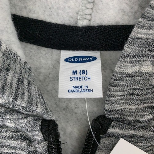 Old Navy Gender-Neutral Kids Size Medium (8) Gray Uniform Full Zip Hoodie NWT - Picture 2 of 4