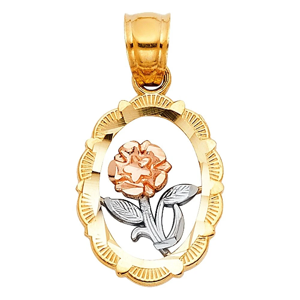 Collares y colgantes de oro rosa blanca para hombres