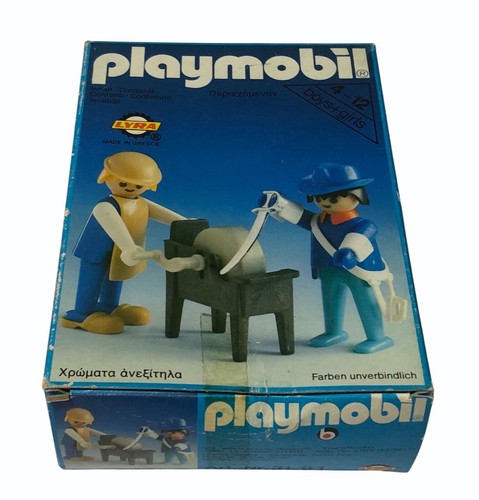 VINTAGE LYRA PLAYMOBIL 3L91 US OFFICER AND BLACKSMITH GREEK EXCLUSIVE NEW IN BOX - Picture 7 of 8