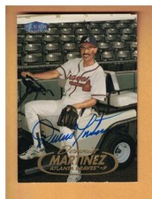 Denny Martinez AUTOGRAPHED 1998 FLEER UPDATE BASEBALL CARD SIGNED ATLANTA BRAVES