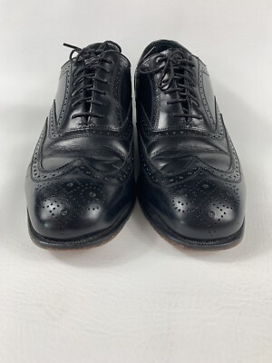 Florsheim Mens Black Leather Imperial Wingtip Dress Shoes Sz 11