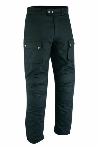 Warrior Clásico Negro Moto Impermeable Pantalones Pantalón De Algodón  Encerado De Protección | eBay