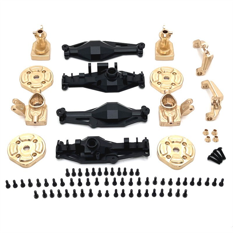 Brass Portal Housing Cover Set For FMS FCX24 RC Crawler - Front & Rear Upgrades | Lowers Center Of Gravity - View #12