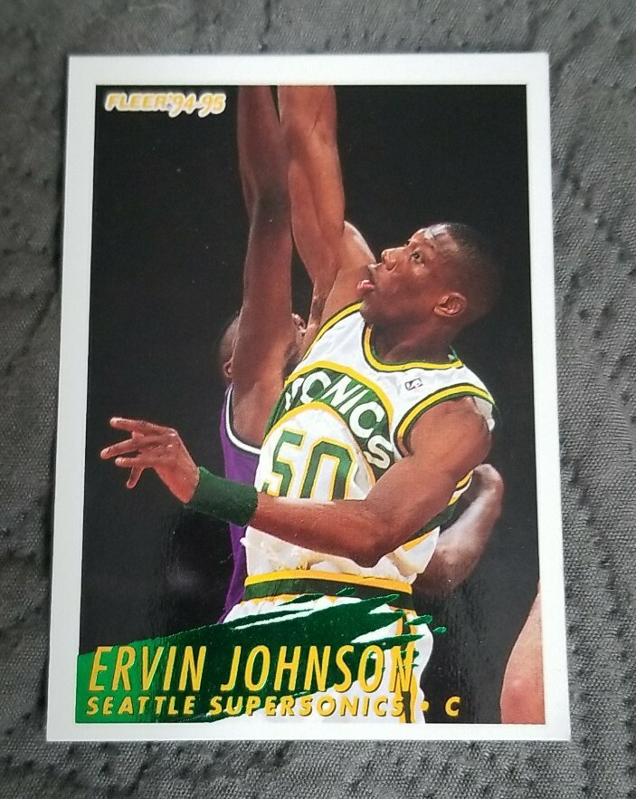 1994-95 Fleer Seattle Supersonics Basketball Card #374 Ervin