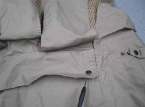 Humvee Vest Mens 2XL XXL Beige Canvas Zip Safari Photo Travel Khaki Hike Work - Picture 3 of 7