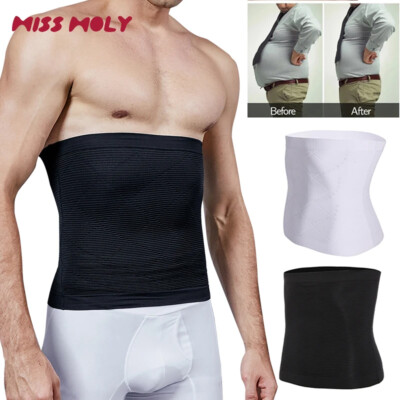 Men's Waist Trainer Tummy Tuck Belt Body Shaper Fat Burner Shaping Belly Girdle