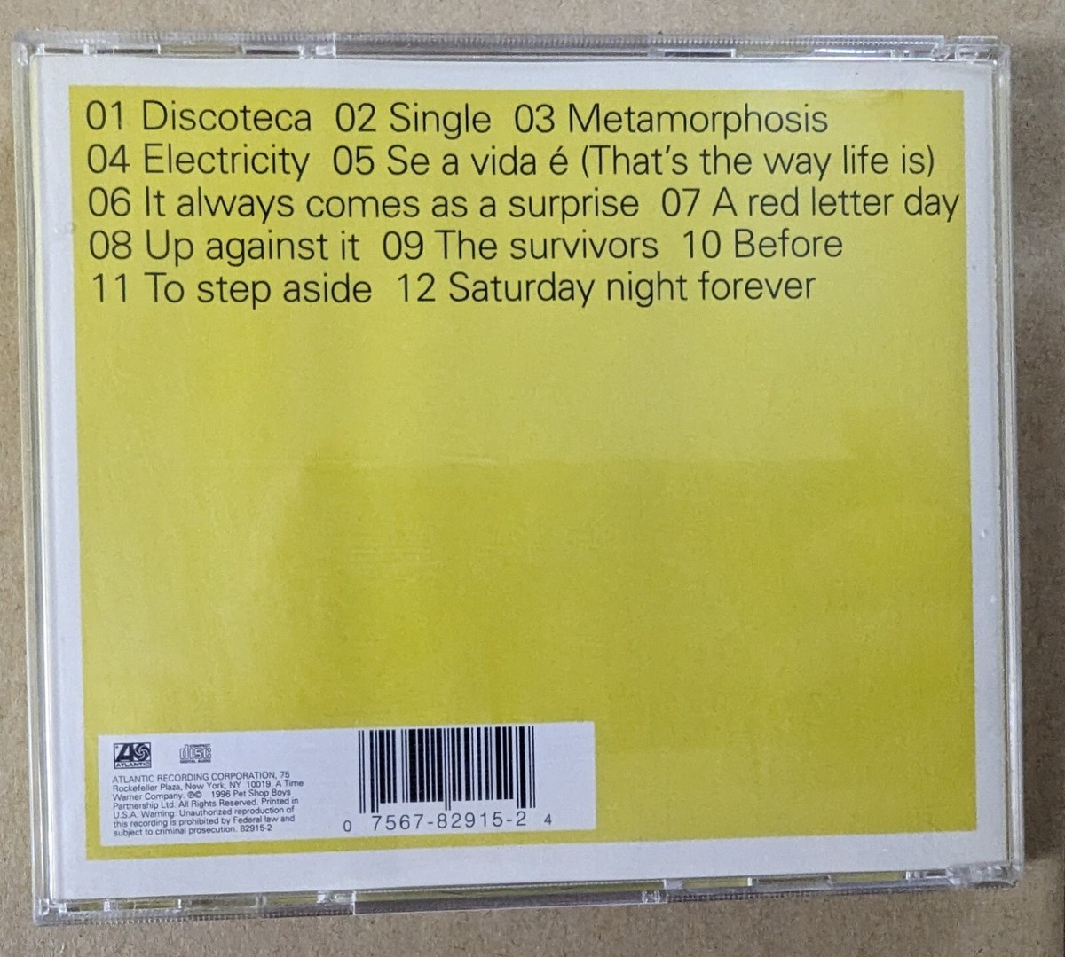 Pet Shop Boys- Bilingual CD- ANOTHER CLASSIC RELEASE! SYNTH-POP