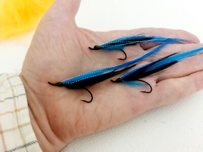 x Midnight Blue Sunray Shadow size singles SALMON fishing flies  UK