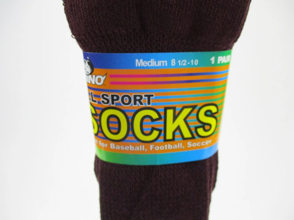 Rhino All Sport Sock Maroon MENS SIZE MED (8.5-10) Baseball, Soccer, Football - Image 3 of 4