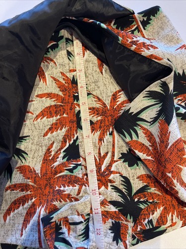 Topshop Womens Skort 8 Beige Palm Tree Shorts / Skirt Tropical Print Orange New - Picture 11 of 13