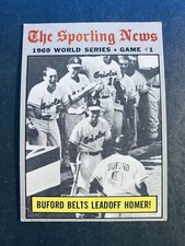 1970 Topps Baseball Card Buford Belts Leadoff Homer Card #305