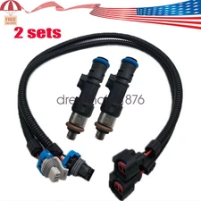 2x Fuel Injector Harness Set Fit for Polaris Ranger XP Ranger Crew RZR 800