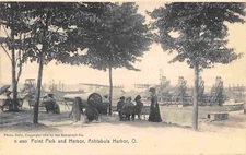 Point Park Harbor View Ashtabula Ohio 1905c Rotograph postcard