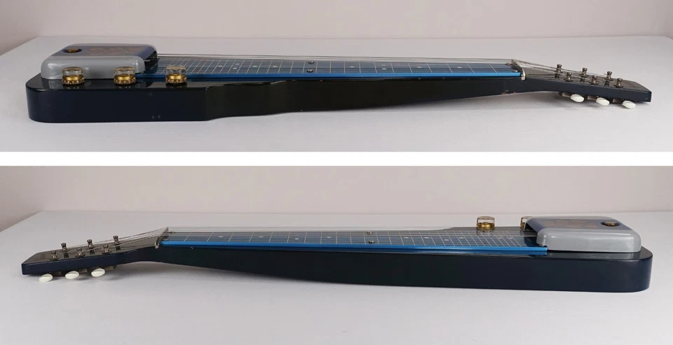 Gibson Century 1950 6 cuerdas vintage regazo acero azul verde con estuche original Foto 3 de 4