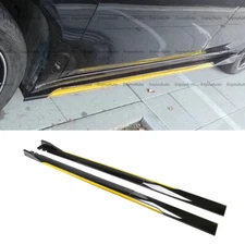 For Lexus LS460 LS500 86" Side Skirt Extension Rocker Panel Black Yellow