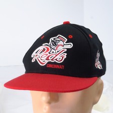 Vintage '47 Cincinnati Reds Red Black Logo Wool Blend Snapback Hat Cap Made USA
