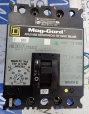 Square D FHL3600712M1212 7 Amp 600 VAC 3 Pole Mag-Gard Circuit Breaker - TESTED