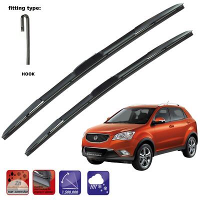 Fits SSANGYONG KORANDO 2012-ON Set of 2 wiper blades HY-035 24''16''