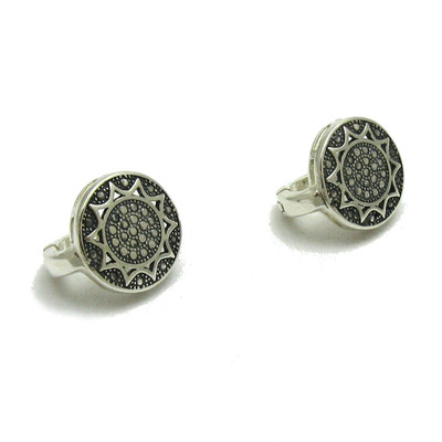 Handmade Sterling Silver Earrings Sun Solid Hallmarked 925 Empress E000628