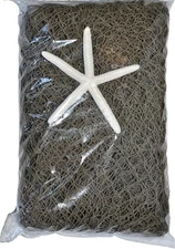 Authentic Fishing Net - Genuine Commercial Used Thick Fish 5x10 Feet, Brown 