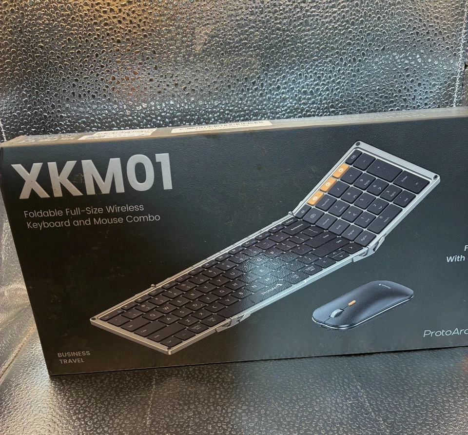 ProtoArc Teclado y Ratón Plegable, XKM01 Teclado Inalámbrico Plegable Mouse Peine Foto 2 de 4