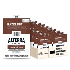 Alterra Hazelnut Coffee Freshpacks works only with Brewers, Light Roast (Case...
