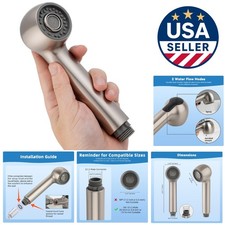 Durable Kitchen Faucet Sprayer Head Replacement - 2 Settings, Easy Install