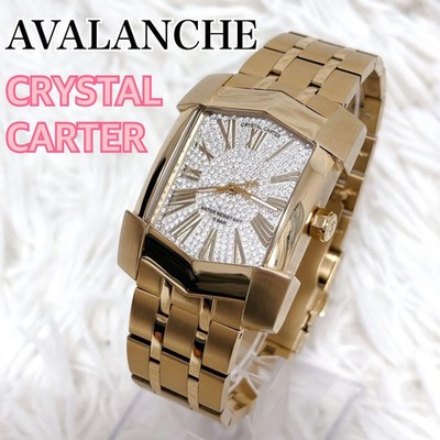 AVALANCHE CRYSTAL CARTER RICARDO Quartz Gold Stainless Steel Diamond Swarovski