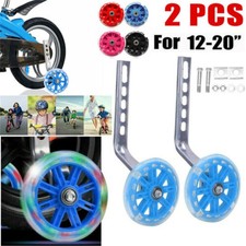 Universal Kids Bicycle LED Training Wheels Stabilisers For 12-20 Inch Bike UK