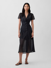 GAP - Sheer Midi Shirtdress 877687- New Sale