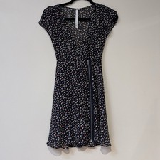 Reformed Floral Print Zip Dress 