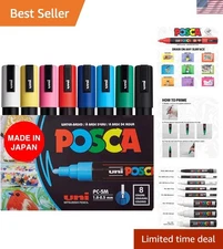 Water-Based 8-Color Paint Marker Set - Perfect for Indoor and Outdoor Creations