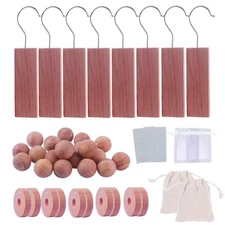 ZIUUFM Cedar Blocks for Clothes Storage, Cedar Chips and Balls for Closets an...