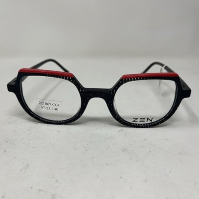 ZEN EYEWEAR 221067 C04 CASPER II 47-23-140 RED BLACK EYEGLASSES QA48
