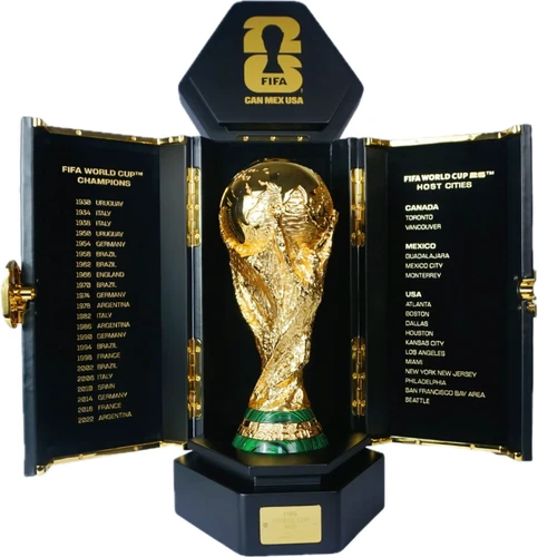 2026 FIFA World Cup 260mm 10.25 Inches 3D Replica Trophy With Display Case