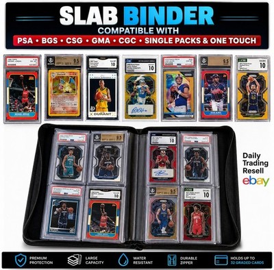 PSA Slab Binder Holds 32 PSA Slabs 4-Pocket Graded Card Binder Storage  Protector | eBay