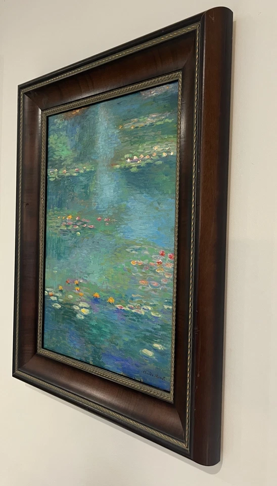 Increíble pintura al óleo sobre lienzo de Claude Monet estilo de 1840-1926 Foto 3 de 4