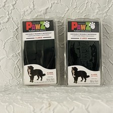 PAWZ XL Rubber Dog Boots Black Waterproof Disposable Reusable for Large Breeds