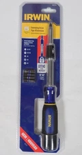 Irwin Tools Extending Driver 5-11" Screwdriver with 5 Impact Bits, New