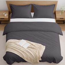 Pre Washed Microfiber 3 Pc King Size Duvet Cover Set Ultra Soft Bedding, Lightwe