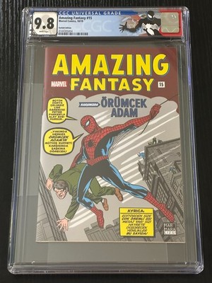 AMAZING FANTASY #15 -- TURKISH EDITION -- CGC 9.8 -- SPECIAL BLACK SUIT LABEL